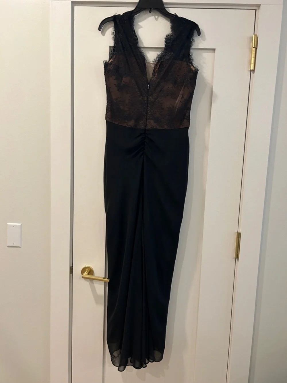 BCBGMaxAzria Black Lace Bodice Evening Gown - Picture 6 of 11